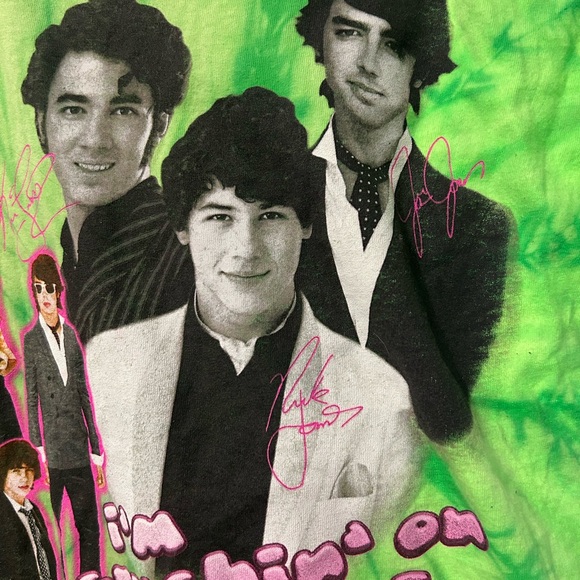Jonas Brothers Green Tie Dye Tour Tshirt - Picture 2 of 3